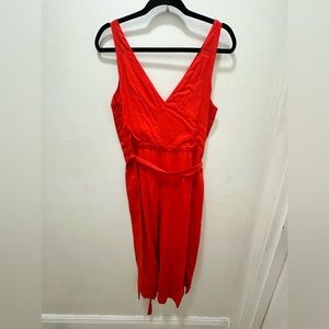Gap size 6 jumpsuit in orange linen blend
